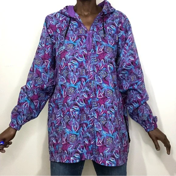 VINTAGE | COLUMBIA SPORTSWEAR Graphic Print Nylon Windbreaker - Picture 1 of 10